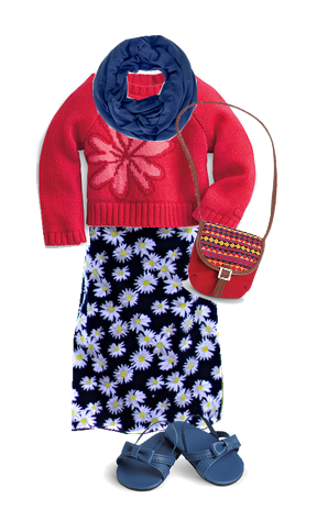 Flower Sweater Outfit 1
